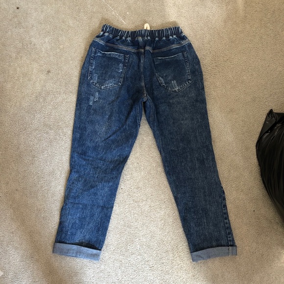 Drawstring Distressed Jeans - Picture 3 of 6